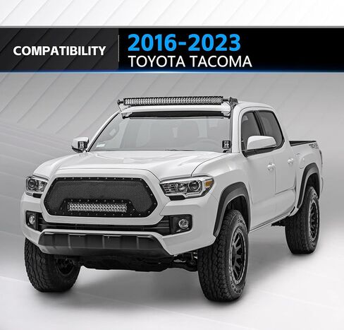طقم دعامات تثبيت على شكل خندق مزود بمفصلات لمصابيح LED المساعدة للطرق الوعرة متوافق مع Toyota Tacoma 2016 2017 2018 2019 2020 2021 2022 2023 (أسود، قطعتان) in Kuwait