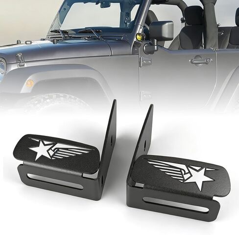 ل Jeep JK A-Pillar تصاعد بين قوسين القلنسوة هود الجانب LED ضوء القرون جبل صالح ل جيب رانجلر JK JKU 2007-2018 in Kuwait
