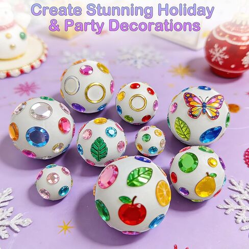 Styrofoam Balls 30 Pack Craft Foam Balls,3 Sizes Smooth Foam Balls for Crafts,Small White Polystyrene Craft Balls for DIY Art Projects,Christmas Ornaments,Wedding Decorations with Transparent Box in Kuwait