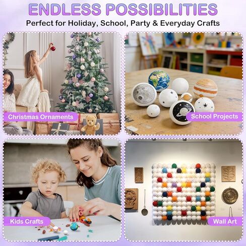 Styrofoam Balls 30 Pack Craft Foam Balls,3 Sizes Smooth Foam Balls for Crafts,Small White Polystyrene Craft Balls for DIY Art Projects,Christmas Ornaments,Wedding Decorations with Transparent Box in Kuwait