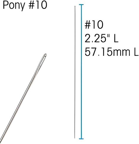Set of 3 Packs -18 Needles Total - Pony Beading Needles Size 10, 11 & 12 - One Pack Per Size in Saudi Arabia