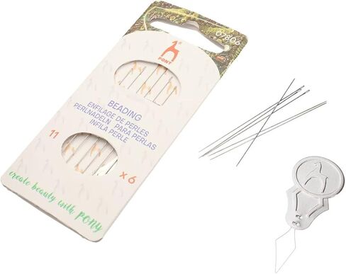 Set of 3 Packs -18 Needles Total - Pony Beading Needles Size 10, 11 & 12 - One Pack Per Size in Saudi Arabia