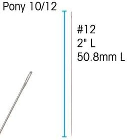 Set of 3 Packs -18 Needles Total - Pony Beading Needles Size 10, 11 & 12 - One Pack Per Size in Saudi Arabia