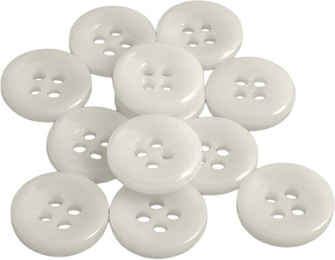 White Dress Shirt Buttons 12 Pack, 12mm, 0.475 in., 19L Style 25, American Made Military Grade for Law Enforcement and Most Service Branches Army Navy Marines Air Force Pilot AG415, Pearlescent-Poly in Saudi Arabia