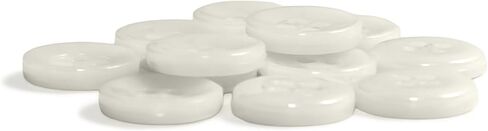 White Dress Shirt Buttons 12 Pack, 12mm, 0.475 in., 19L Style 25, American Made Military Grade for Law Enforcement and Most Service Branches Army Navy Marines Air Force Pilot AG415, Pearlescent-Poly in Saudi Arabia
