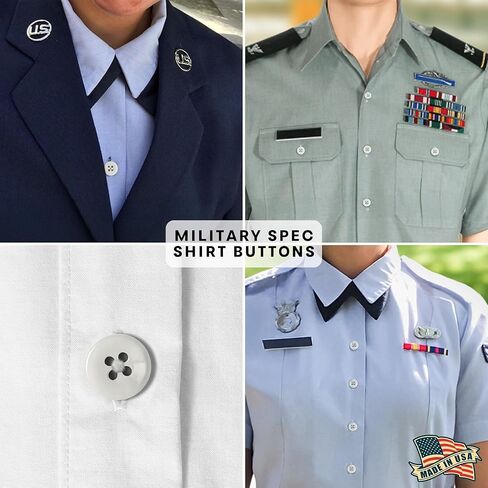 White Dress Shirt Buttons 12 Pack, 12mm, 0.475 in., 19L Style 25, American Made Military Grade for Law Enforcement and Most Service Branches Army Navy Marines Air Force Pilot AG415, Pearlescent-Poly in Saudi Arabia