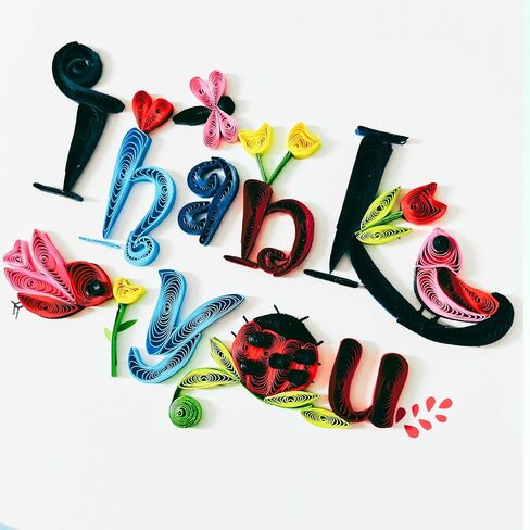 Quilling Cards, Thank You Card, Grateful Thankful Card Flower for Him, Her, Friend, Boss, Mom, Dad with Thank you design (Letter Thank You) in Saudi Arabia