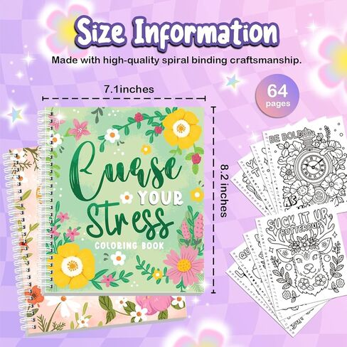 Coloring Books for Adults Relaxation Set of 2, Funny Swear Word Adult Coloring Book for Women, Relaxation Gifts for Women(Floral Design) in Saudi Arabia