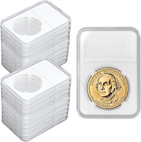 20-Pack Coin Slab Display Holder, 40mm Storage Case for Morgan Silver Dollar, Plastic Coin Display Box for American Silver Eagle Coins Organize Collection in Saudi Arabia