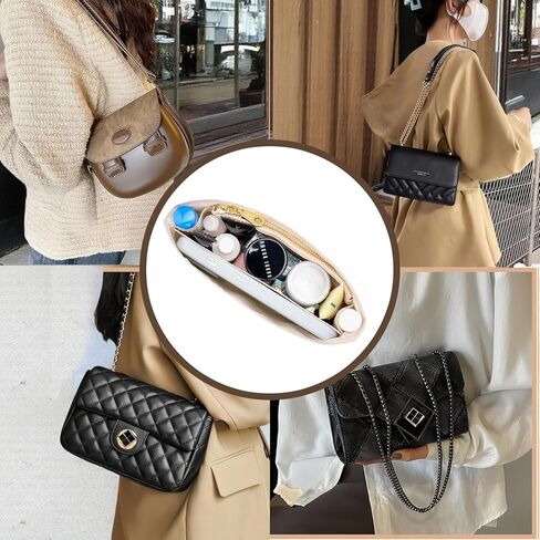 2-Pack Mini Bag Strap Kit & Small Purse Organizer Insert,Compatible with Small Foldable Totes in Saudi Arabia