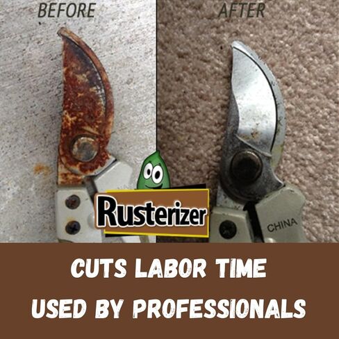 إزالة الصدأ الخرساني من Green Bean Buddy Rusterizer بدون فرك ثقيل، مزيل البقع بالرش، منظف الكالسيوم والليمون، 1 جالون in Kuwait