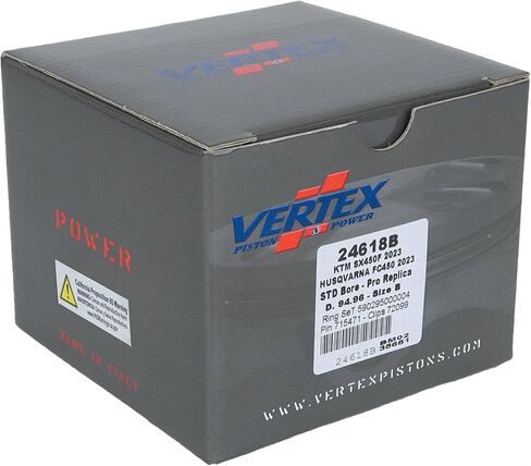 Vertex 24618B مجموعة مكبس طبق الأصل مزورة متوافقة مع استبدال KTM 450 SMR 2023، 450 SX-F Factory 2022-2023، 450 XC-F 2023-2024، Husqvarna FC 450 2023-2024، FC 450 إصدار التراث 2023 in Kuwait