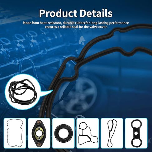 11127552280 مجموعة حشية غطاء صمام المحرك تناسب 2007-2013 BMW 128i 328i 528i X3 X5 Z4، 3.0L، مجموعة حشية غطاء الصمام استبدال 11127582245 11127559311 11127559699 11127552280 VS50532 VS50860R in Kuwait