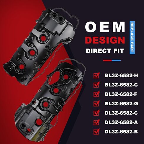 Aluminum Engine Valve Covers Compatible with Ford Expedition F-150 F150 Transit-150 Transit-250 Transit-350 HD Lincoln Navigator 3.5L V6 TURBOCHARGED 2013 2014 2015 2016 2017 2018 2019 2020 2021 2022 in Saudi Arabia