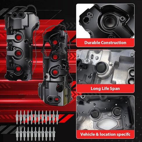 Aluminum Engine Valve Covers Compatible with Ford Expedition F-150 F150 Transit-150 Transit-250 Transit-350 HD Lincoln Navigator 3.5L V6 TURBOCHARGED 2013 2014 2015 2016 2017 2018 2019 2020 2021 2022 in Saudi Arabia