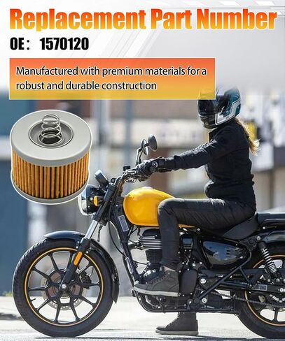 فلتر زيت المحرك 1570120 يناسب Royal Enfield Meteor 350 Classic 350 Hunter 350 Bullet 350 Goan Classic 350,2-pack in Kuwait