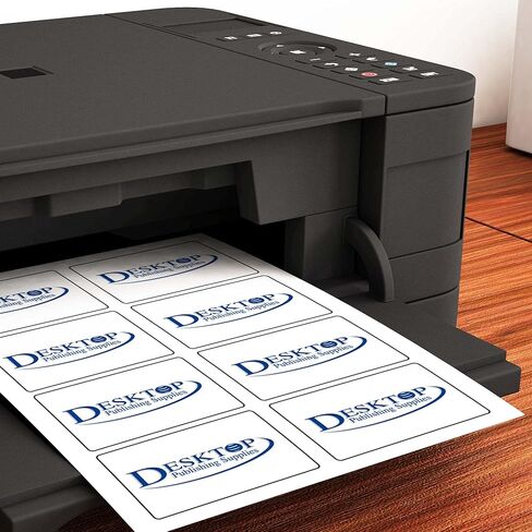 Adhesive Name Tag Stickers, 8 Labels per Sheet, 3 3/8" x 2 1/3" - White Matte Finish Printable Badges for Inkjet/Laser Printers - 250 Sheets / 2,000 Labels in Kuwait