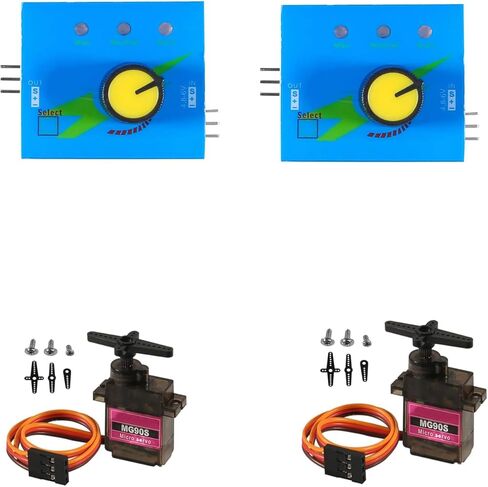 2PCS RC Servo Testers 3CH Digital Multi Servo Tester with MG90S 9G Servo Motor MG90S Servo Micro in Kuwait