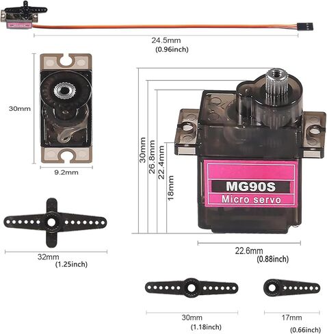 2PCS RC Servo Testers 3CH Digital Multi Servo Tester with MG90S 9G Servo Motor MG90S Servo Micro in Kuwait