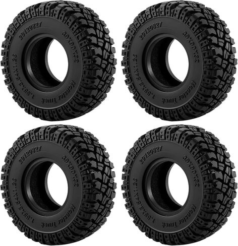 RCLIONS 1.55" Beadlock Tires with Foam Insert for AXIAL AX90069 MST JIMNY UTB18 RC Crawler Trail Truck Car Upgrade Parts in Kuwait