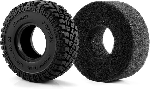 RCLIONS 1.55" Beadlock Tires with Foam Insert for AXIAL AX90069 MST JIMNY UTB18 RC Crawler Trail Truck Car Upgrade Parts in Kuwait