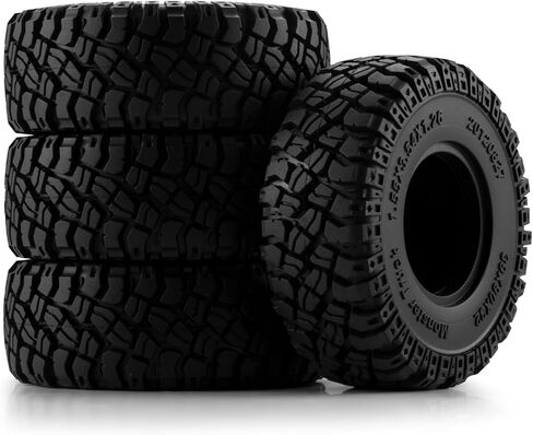 RCLIONS 1.55" Beadlock Tires with Foam Insert for AXIAL AX90069 MST JIMNY UTB18 RC Crawler Trail Truck Car Upgrade Parts in Kuwait