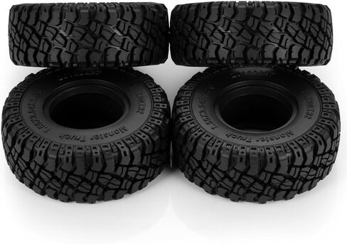 RCLIONS 1.55" Beadlock Tires with Foam Insert for AXIAL AX90069 MST JIMNY UTB18 RC Crawler Trail Truck Car Upgrade Parts in Kuwait