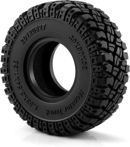 RCLIONS 1.55" Beadlock Tires with Foam Insert for AXIAL AX90069 MST JIMNY UTB18 RC Crawler Trail Truck Car Upgrade Parts in Kuwait