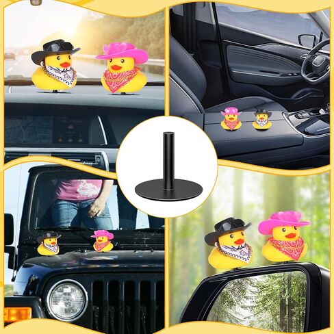 30PCS Jeeper Duck Holder,2PCS Mini Rubber Ducks with Hat Sunglasses Chains and Scarf,Duck Holder for Jeeps Dash,Jeeps Ducks for Ducking, Car Accessories,Car Dashboard Decorations in Kuwait