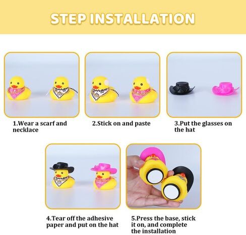 30PCS Jeeper Duck Holder,2PCS Mini Rubber Ducks with Hat Sunglasses Chains and Scarf,Duck Holder for Jeeps Dash,Jeeps Ducks for Ducking, Car Accessories,Car Dashboard Decorations in Kuwait