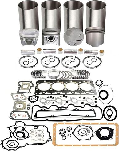مجموعة إعادة بناء الإصلاح V3300 (المكبس 1C011-21113) متوافق مع Kubota V3300 V3300-DI V3300DIT بطانة جزء إصلاح محمل المحرك وحلقة المكبس والمحمل الرئيسي/القضيب ومجموعة الحشية الكاملة in Kuwait
