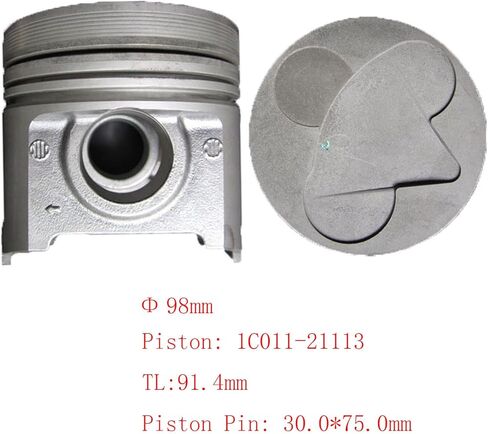 مجموعة إعادة بناء الإصلاح V3300 (المكبس 1C011-21113) متوافق مع Kubota V3300 V3300-DI V3300DIT بطانة جزء إصلاح محمل المحرك وحلقة المكبس والمحمل الرئيسي/القضيب ومجموعة الحشية الكاملة in Kuwait