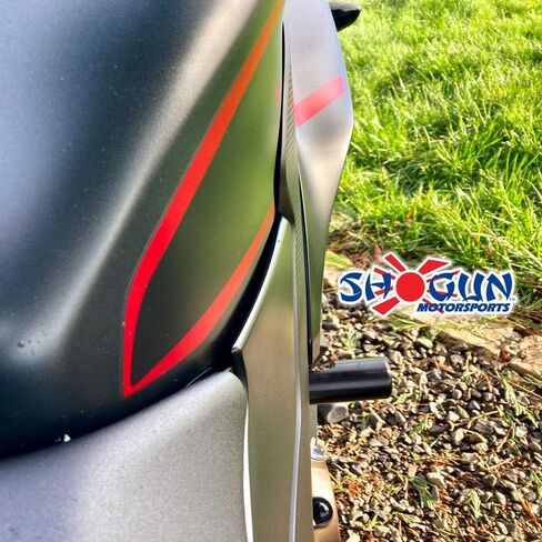 Shogun Hon CBR300R CBR 300 2015 2016 2017 2018 2019 2020 2021 2022 منزلقات إطار سوداء بدون قطع تناسب موديلات ABS وغير ABS - 750-3149 - صنع في الولايات المتحدة الأمريكية in Kuwait