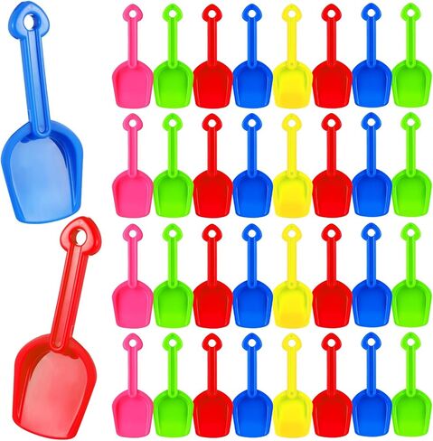 Lenwen 48 Pieces Mini Sand Shovel 7.68 Inch Beach Toy Plastic Beach Shovel Colorful Toy Scoop for Garden Gardening Shoveling Digging, 5 Colors in Kuwait