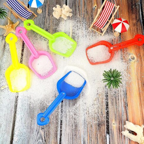 Lenwen 48 Pieces Mini Sand Shovel 7.68 Inch Beach Toy Plastic Beach Shovel Colorful Toy Scoop for Garden Gardening Shoveling Digging, 5 Colors in Kuwait