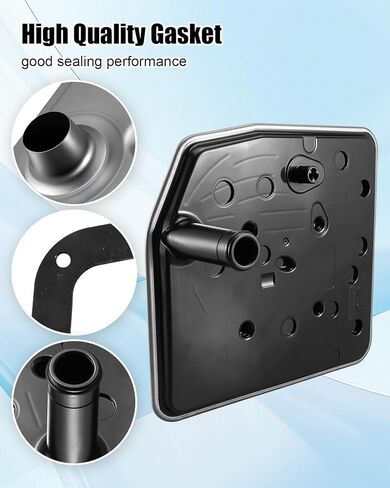 Automatic Transmission Fluid Filter with Pan Gasket Fit for Ford F-150 V6 2.7L 3.3L 2015 2016 2017 2018 2019 2020 Replace FT200 FL3Z7A098A FL3Z7A098B in Kuwait