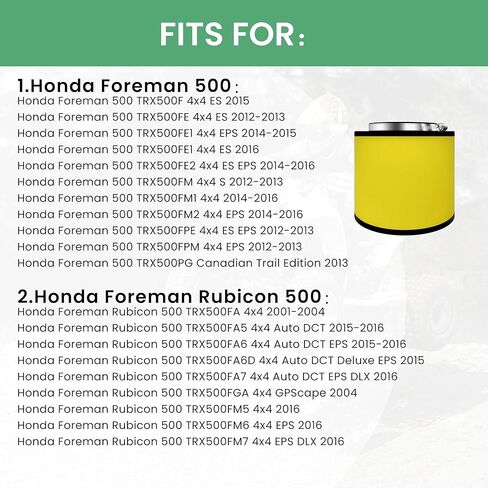 2 Pack 17254-HN1-000 400EX Air Filter for Honda Foreman 500 Rubicon 500 TRX500F TRX500FA TRX500FM Rancher 420 TRX420 TRX420FA1 Rincon 650 TRX650FA Sportrax 400 TRX400EX TRX400X in Saudi Arabia