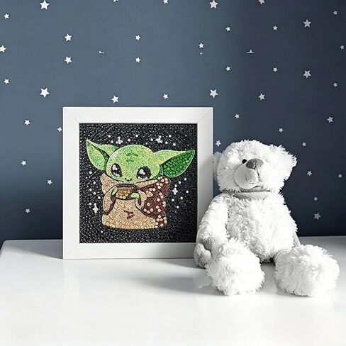 AllWenTo 5D Diamond Art Kit for Teens Adults Beginners,Full Drill Crystal Rhinestone Diamond Dots Craft for Home Wall Decor (Green Ears & Stars) in Saudi Arabia