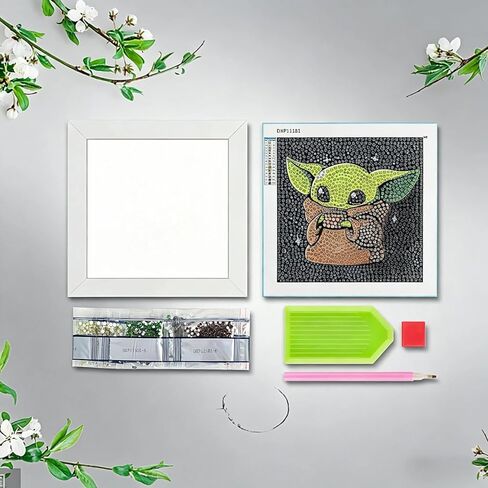 AllWenTo 5D Diamond Art Kit for Teens Adults Beginners,Full Drill Crystal Rhinestone Diamond Dots Craft for Home Wall Decor (Green Ears & Stars) in Saudi Arabia