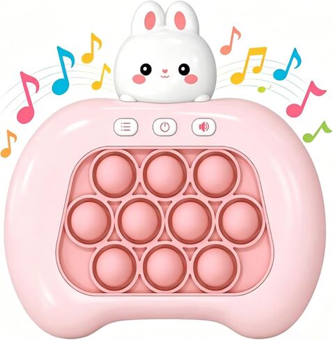 YOPYCCD Pop It Game for Kids, Handheld Push Game Console with Multiplayer & Memory Modes, Pop It Fidget Toy and Reaction Game, Travel Road Trip Fidgets for Kids Boys Girls Age 3+ (Bunny) in Saudi Arabia