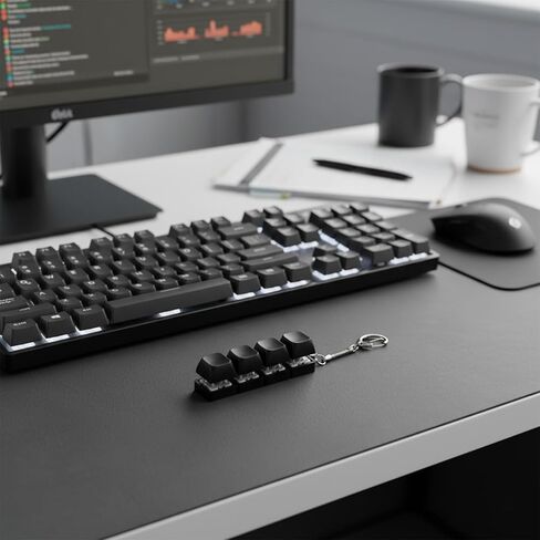 Qianyu 2 Pcs Keyboard Fidget Toy Keyboard Fidget Keychain Portable Fidgets Clicker Keychain 4-in-1 Keyboards Fidgets Keychains Gifts Button Linear and Separate Keyboards Keychains for Adults in Kuwait