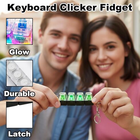 Keyboard Clicker Fidget, 2 Pack Stress Relief Clicker, Portable Fidget Keyboard for Office Workers, Sensory Play Clicker, Mini Keyboard Fidget in Saudi Arabia