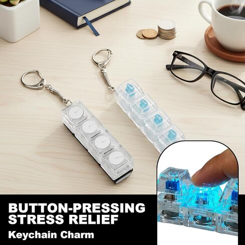 Keyboard Clicker Fidget, 2 Pack Stress Relief Clicker, Portable Fidget Keyboard for Office Workers, Sensory Play Clicker, Mini Keyboard Fidget in Saudi Arabia