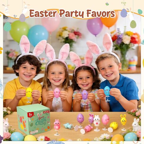 16 Pack Easter Toys Jumping Popper: Easter Basket Stuffers for Toddlers Kids, Spring Launcher Bulk Easter Egg Fillers, Party Favors Gifts for Classroom Boys Girls in Saudi Arabia