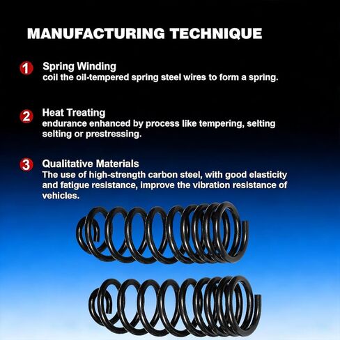 Rear Heavy Duty Coil Springs Set of 2, 1-1.5 Inch Lift with Extra 35% Load Capacity 1100 lbs, Compatible with 2009-2018 Dodge Ram 1500 2WD 4WD, Replacement for OE 929-928 in Saudi Arabia