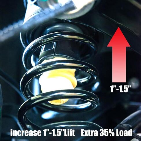 Rear Heavy Duty Coil Springs Set of 2, 1-1.5 Inch Lift with Extra 35% Load Capacity 1100 lbs, Compatible with 2009-2018 Dodge Ram 1500 2WD 4WD, Replacement for OE 929-928 in Saudi Arabia