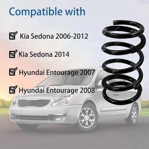 Rear Heavy Duty Coil Springs 2 Pack, Compatible with Kia Sedona 2006-2012 2014 & Hyundai Entourage 2007-2008, Replacement for OE 55350-4D201-DS 553504D201DS in Saudi Arabia