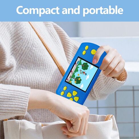 16-bit Handheld Game Console for Adults, 2.4'' HD Screen, 218 Classic Retro Video Games, Mini Arcade Electronic Toy Gifts for Birthday Gift, Needs AAA Batteries 3 Packs (Blue2) in Saudi Arabia