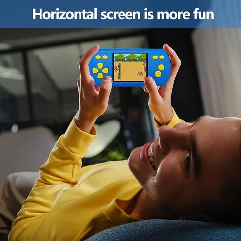 16-bit Handheld Game Console for Adults, 2.4'' HD Screen, 218 Classic Retro Video Games, Mini Arcade Electronic Toy Gifts for Birthday Gift, Needs AAA Batteries 3 Packs (Blue2) in Saudi Arabia