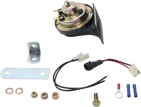 For GMC Sierra 2500 HD 2001-2006 Horn | Low | With Mounting Bracket and Wiring Harness | With Plug-in Type Connector | Replacement For D1920C, 85112 in Kuwait